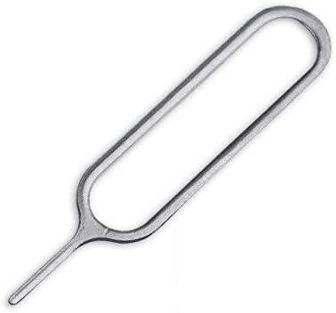 (25 Pack) iFlash Sim Card Tray Remover Eject Pin Key Tool for iPhone iPad Samsung Galaxy Smart Phone/Tablet and More (Silver)