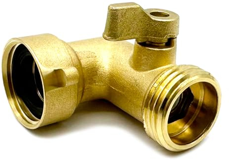 Swetopq Messing 90° Winkelschlauchverbinder 3/4 korrosionsbeständig, abgewinkelter Wasserhahnanschluss, drehbarer Messingschlauchadapter, einfache Installation