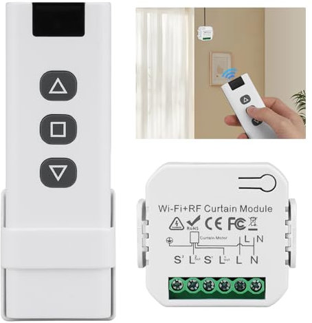 Kit de commande de volet roulant, interrupteur de volet roulant, électrique, minuteur intelligent, interrupteur sans fil pour stores, stores, avec télécommande RF et module récepteur