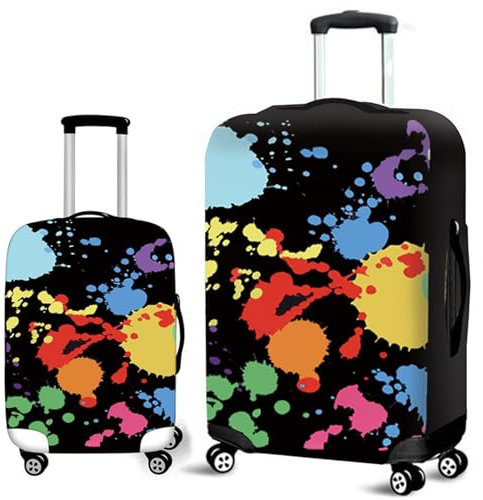 Muiuou Koffer SchutzhüLle, Elastisch KofferschutzhüLle Gepäck Cover Reisekoffer Hülle Trolley Case Schutzhülle Luggage Cover Waschbare Staubdichte Kofferbezug (M (22-24 Zoll),Stil 13)