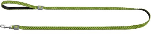 HUNTER Hilo Hundeführleine | Nylon & 3D Mesh-Material, mit Handschlaufe, ideal für City & Training, Farbe: Limette, Größe: 15/140
