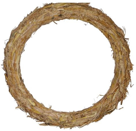 VOSTEEN 3x Strohkranzrohling 40cm/Ø5 braun - Blumenkranz boho leicht und stabil - Kränze aus Naturmaterialien Grabgesteck deko