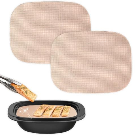 Glamifyr 2 Stück Dauerbackfolie für Thermomix TM7 Varoma,Backpapier Wiederverwendbar,Backpapier Ohne Beschichtung,BackpapieRs Ohne pfas und bpa,Backunterlage,Hitzebeständig bis 250°C,Back Zubehör