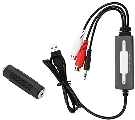ZenithAur USB Audio Capture Card för digitalisering av musik från LP-skivor och band, fungerar som en analog till digital ljudomvandlare för alla Audio Grabber-datorer