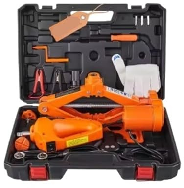 Gatos para Coche Gato Eléctrico para Coche, Gato De Tijera 3 T con Llave De Impacto, Gato para Coche De 12V con Monturas Dobles, Cambio De Neumáticos para Camión SUV automóvil de Portátil