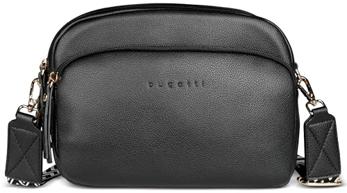 bugatti Mare 3.0 Crossbody Tasche für Damen, Umhängetasche mittelgroß aus Kunstleder