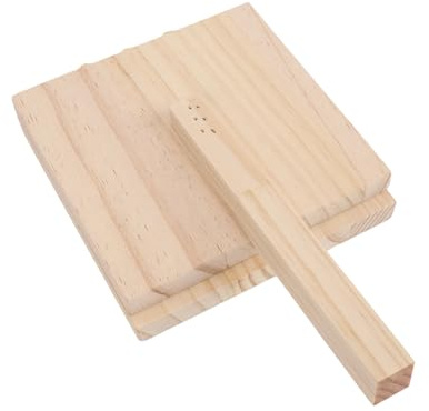HEEPDD Prensa de Tortillas de Madera, Ergonómico Máquina para Hacer Tortillas de Madera Resistente para Roti Chapati Burritos Caseros de Pizza Quesadillas Arepas Tacos (cuadrado)