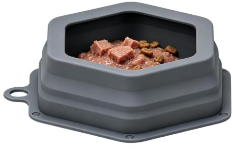 Vikbar hundskål bärbar spillsäker kapacitet silikonmatare