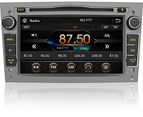 AWESAFE 2-DIN Autoradio mit Navi für Opel, 7 Zoll Touchscreen Radio unterstützt Lenkrad Bedienung USB SD RDS Bluetooth - Grau