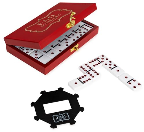 Spin Master FAO Schwarz Double Six Color Dot Dominoes, Classic Matching Game, for Adults and Kids Ages 6 and up