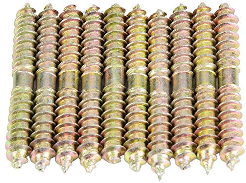 Tornillos de espiga, 10 piezas 6 × 50 mm Tornillo autorroscante de cola de punto de doble cabeza, Tornillo de espiga Conector de muebles de carpintería Tornillo de doble punta