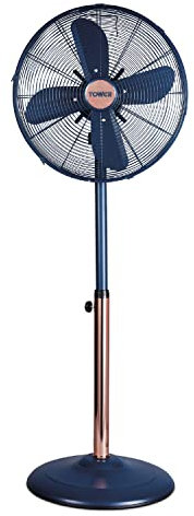 Tower T643000MB Cavaletto 16” Metal Pedestal Fan with 3 Speed Settings and Copper Motor, 50W, Rose Gold and Midnight Blue