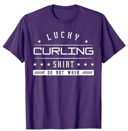 Lucky Curling Shirt Player Team Sport Ice Sheet Broom Game T-Shirt
