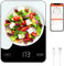Newest Brifit Digital Food Scale, 10kg/22lb Smart Kitchen Scales with Nutrition Calculator APP, 1g/0.1oz Precise, USB Rechargeable Gram Scale, Multifunctional Food Scale for Weight Loss Baking