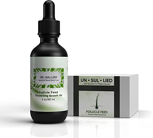 Follicle stimulating. Hair growth serum. Natural thickening DHT blocking, stimulating hair oil women and men for hair loss with Pumpkin, Rosemary-Stops thinning, strengthens for thicker longer hair.