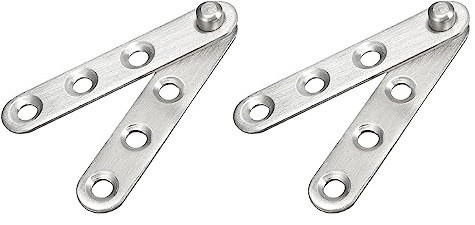 METALLIXITY 2Set 360° Drehbarer Zapfen Scharnier 60 x 11mm Tür Scharniere | Edelstahl, Für Haus Küche Türenschrank Schränke