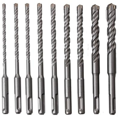 Set di 9 punte for trapano a percussione SDS da 160 mm for praticare fori nel calcestruzzo for trapano a mano elettrico portatile