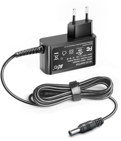 KFD Netzteil 15V 3A Ladegerät Ladekabel für W-King T11 220W Peak 250W Peak Bluetooth Lautsprecher Partybox T9 Pro, DOCKIN D FINE+, D FINE 2 & D FINE+ 2, Teufel Kombo 11 Mini-Stereo-Anlage Stereo