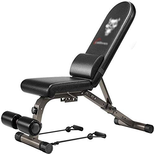 BOSHYUM Fitnessbank, faltbar, verstellbare Hantelbänke, Sit-Up-Bank, Bauchmuskeltraining, Crunch-Board, Schwarze Hantel-Krafttrainingsbank, Verwendung im Heim-Fitnessstudio