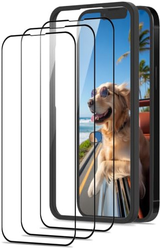 Beukei Panzer Schutz Glas für iPhone 13 Mini mit Installationsrahmen, 3 Stück Schutzfolie, Panzer schutzglas[HD Glas Displayschutz][9H Härte][Anti-Kratzen] Glass