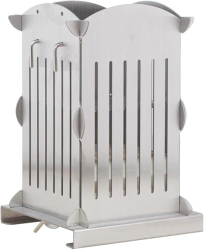 Machine à brochettes de barbecue rapide en acier inoxydable, boîte à kebab, outil de brochettes de viande à usure rapide pour la maison et les restaurants commerciaux