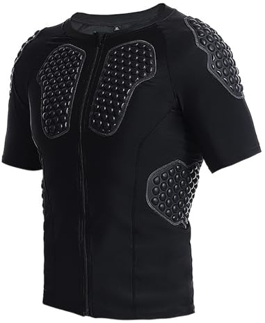 Maglietta di Protezione Imbottitura per Calcio, Pallacanestro, Paintball, Sport da Combattimento, Rugby, Protezione Ultra Leggera, Protezione per Sci, Armatura per il Corpo, Protezione Dorsale