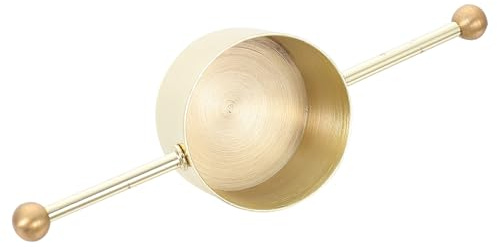 BESPORTBLE Stainless Steel Double Bead Cocktail Jigger, Gold Plated Wine Measuring Cup, Bar Supply Ounce Jigger for Whiskey and Syrup, Kitchen Bar Measuring Tool