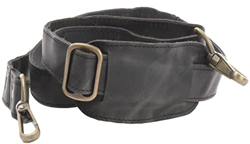 LECONI breiter Trageriemen Echt Leder Schulterriemen breiter Schultergurt für Taschen Umhängegurt längenverstellbar 3,5x150cm LEC-R3