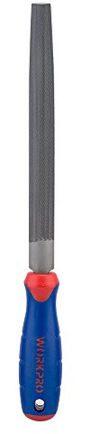 WORKPRO W051003 Halvrund fil på 20 cm – hållbar stålfil för konkava, konvexa och plana ytor, bekvämt halkfritt grepp, dubbel- och enkelklipp – slipverktyg för proffs och gör-det-själv-projekt (1 st)