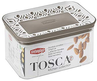 Stefanplast BARATTOLO ERMET RETTA 0,7 BIANCO TORTORA (RETT 07 TOR)