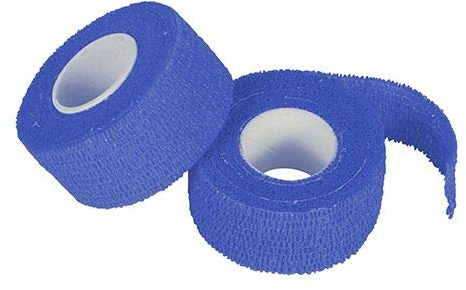 Lifemed Rollen Pflaster, selbsthaftend 5 m x 2,5 cm blau 99049 kohäsive Heftpflaster Finger-Pflaster wasserabweisend, 108 Stück