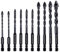 HPMAISON Juego de 10 Brocas Albañilería para Mampostería, Puntas de Carburo de Tungsteno para Azulejos de Cerámica, Pared de Ladrillo, Hormigón, Espejo de Pared, Vidrio, Plástico y Madera (5-12 mm)