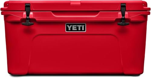 YETI Tundra 65 Cool Box, Insulated Hard Cooler, Rescue Red