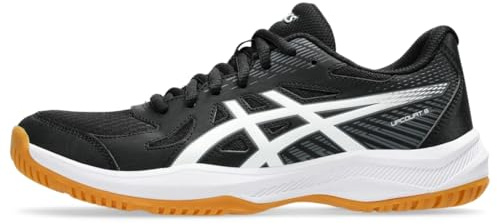 ASICS Women's Upcourt 6 Volleyball Shoes, 9.5, Black/White
