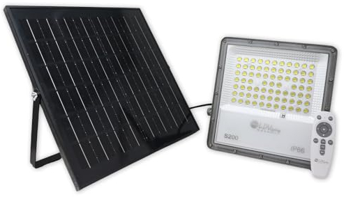 Foco solar 100W luz solar exterior foco solar exterior luz exterior solar potente proyector solar foco led con placa solar