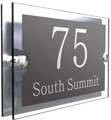 Numéro de maison acrylique personnalisé en aluminium avec nom de rue, fontaine d'extérieur moderne, adresse d'entreprise, panneau d'adresse de magasin, plaque d'adresse personnalisée, cadeau