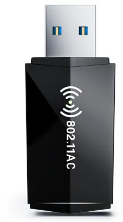 USB WLAN Stick for PC - Nineplus 1300Mbps WLAN Stick 5G 2.4G Internet Stick USB 3.0 for Desktop PC Laptop Internet Network Adapter