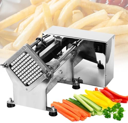 VNATWGOO Elektrischer Pommes-Frites-Schneider, Automatischer Kartoffel-GemüSeschneider, FüR Karotten, Gurken, Gewerbliche KüChengeräTe