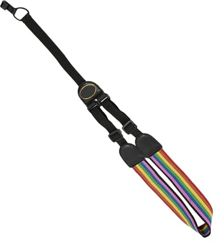 BESPORTBLE Gitarrenschultergurt Mit Breitem Design Schmutzabweisendes Material Robuste Nähte Kreativer Regenbongestalt Druck Armen Für Gitarrenzubehör Und Langanhaltenden Gebrauch