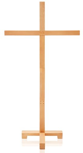 GlikCeil Holzkreuz stehend für den Außenbereich, extra großes Wandkreuz, Jesus Christus, katholisch, Handarbeit, Zubehör, He is Risen, Ornamente für Ostern, Hochzeit, Kommunion, Kirche, Heimbüro (147
