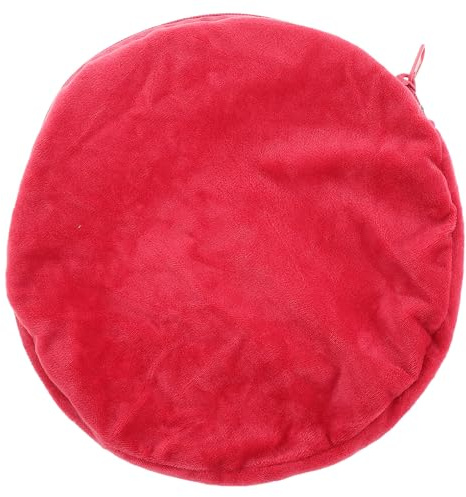 DECOMELODY Funda de Franela Grande para Bolsa de Agua Caliente, Cubierta Térmica Reutilizable Color Vino Tinto, Accesorios para Botellas de Invierno, Protección Aislante para Uso en Climas