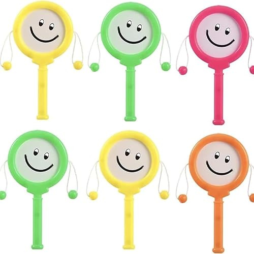 24 Pack of Mini Smile Hand Drum Birthday Party Bag Fillers Toys Loot Bag Pinata Stocking Fillers
