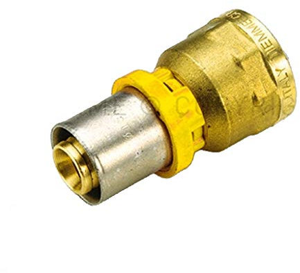 Raccordo A Pressare Dritto Femmina 26 X 3/4 Per Multistrato Per Gas Tiemme