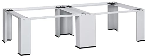vidaXL Pedestal Doble de la Lavadora y la Secadora Soporte Mueble Base Estándar Elevador Universal Resistentes Estabilizador Plataforma Blanco