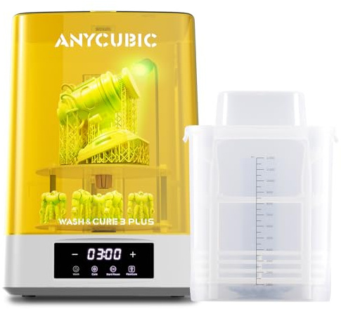 ANYCUBIC Wash & Cure 3 Plus für Resin 3D Drucker, Waschgröße 228x128x260mm | Dual-Layer-Design und IPA-Einsparung, mit Schwanenhalsbeleuchtung, für Photon M5/M5s/X2/X 6Ks/Saturn Series LCD 3D Drucker