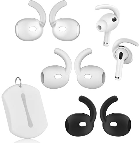 3 par AirPods Pro 2:a generationen, halkfria öronkuddar, silikontillbehör, förvaringsfodral, tillbehör för Apple AirPods Pro Gen 2 (3 par, blandad färg)