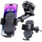 [2025 Upgraded] Car Phone Holder [Ultra-Stable Shockproof] Suction Mobile Phone Mount for Dashboard Windscreen Vent,Phone Stand Van Cradle for iPhone 16 Pro Max 15 14 13 12 11 Samsung S25 S24 Pixel 8