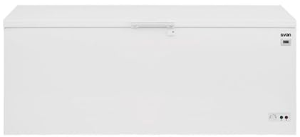 Svan Congélateur Coffre Blanc SCH5600CDC. Capacité 555 Litres, Dual Cooling, 4 Étoiles, Porte Sens Unique, Technologie Cyclique, Porte Abattante, 3 Paniers, 44 dB, Classe C
