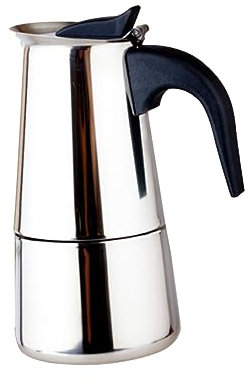 MAGICLULU Caffettiera in Acciaio Inox Per 6 Persone Caffettiera Per Caffè Espresso Con Filtro Per Fornello 300 Ml Per Casa Ufficio E Viaggi
