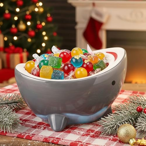 40 oz Large Shark Salad Bowl, Handmade Fruit Bowls for Kitchen Counter, Decorative Key Bowl Cute Ceramic Ramen Popcorn Snack Candy Serving Bowls, Unique Funny Shark Gifts Birthday Party Decorations